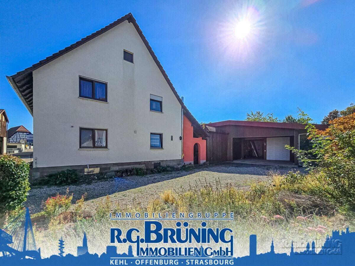 1-2-Familienhaus mit Nebengebäude und Doppelgarage in Rheinau, 77866 Rheinau