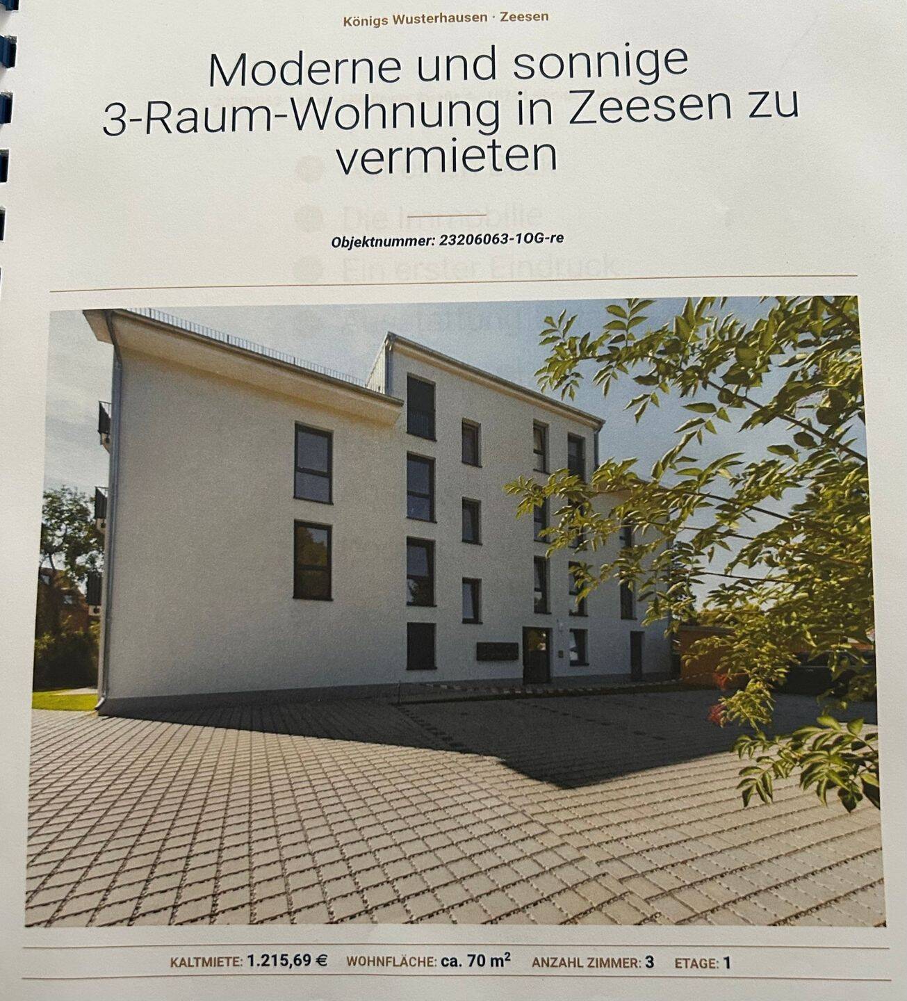 3.5 rooms apartment for rent, 15711 Königs Wusterhausen