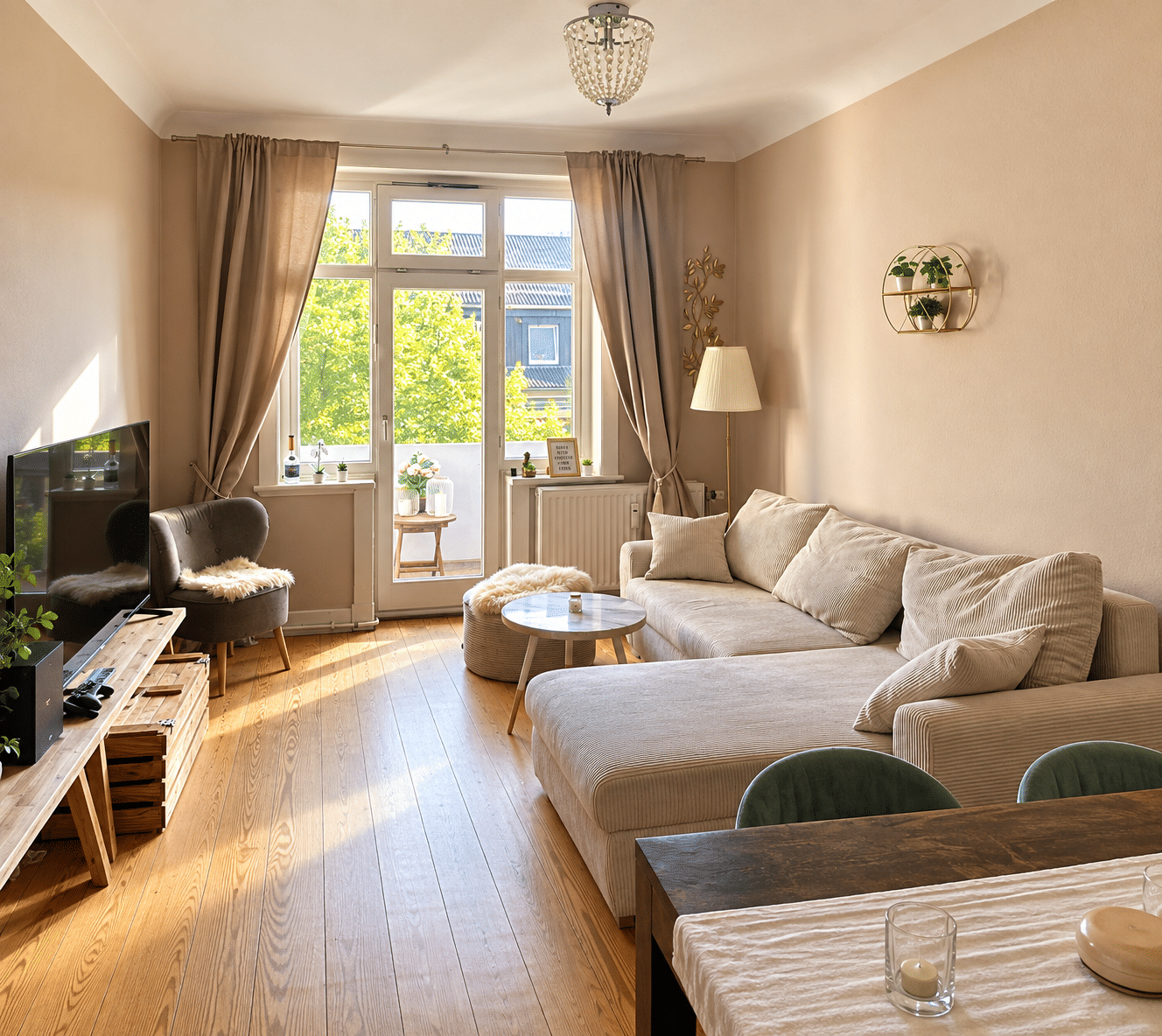 Möblierte 3-Zimmer-Wohnung mit Balkon in Eimsbüttel/Hoheluft – all-inclusive, 20253 Hamburg (Hamburg-Nord)