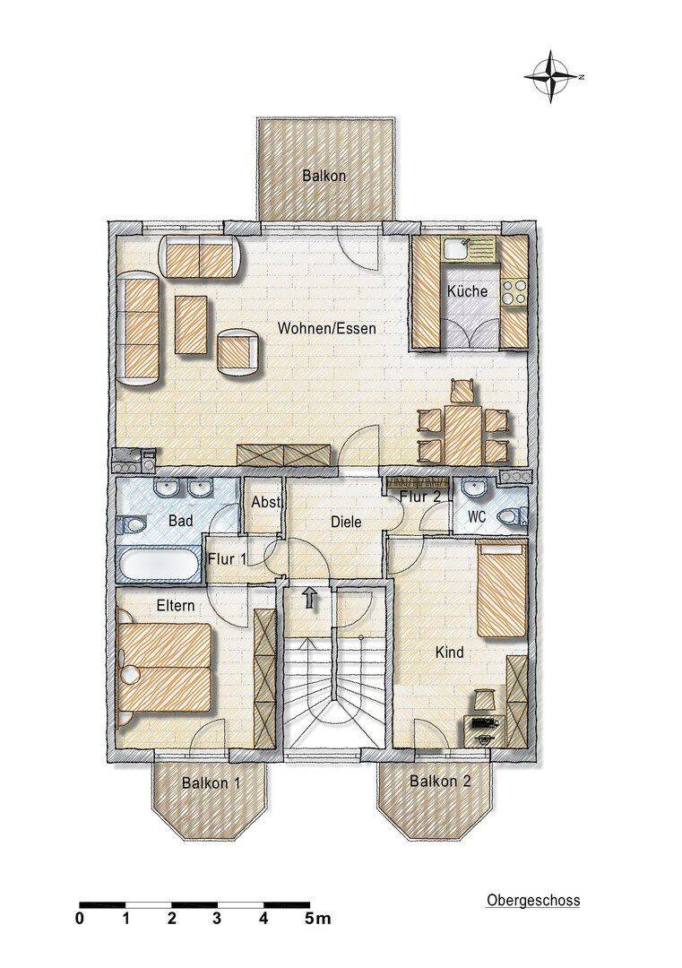 Moderne, helle 3,5-Zimmer-Wohnung – 1. OG – ruhige Top-Lage mit 3 Balkonen & Feldbergblick, 65843 Sulzbach (Taunus)