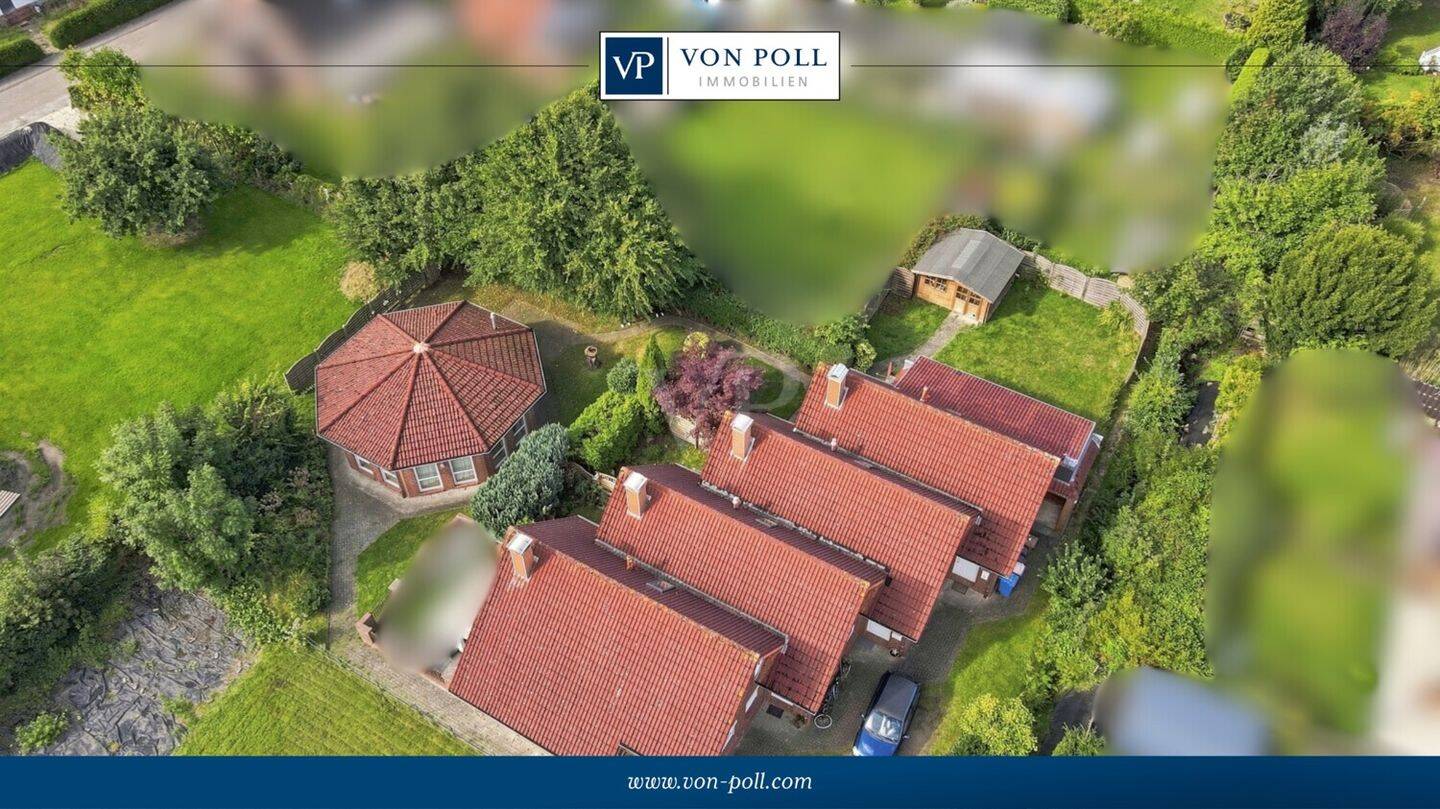 Zwei Häuser, ein Garten in Grafschaft: Reihenendhaus mit Sauna und Wohnpavillon, 110 m² gesamt, 26419 Schortens (Stadt Wilhelmshaven)