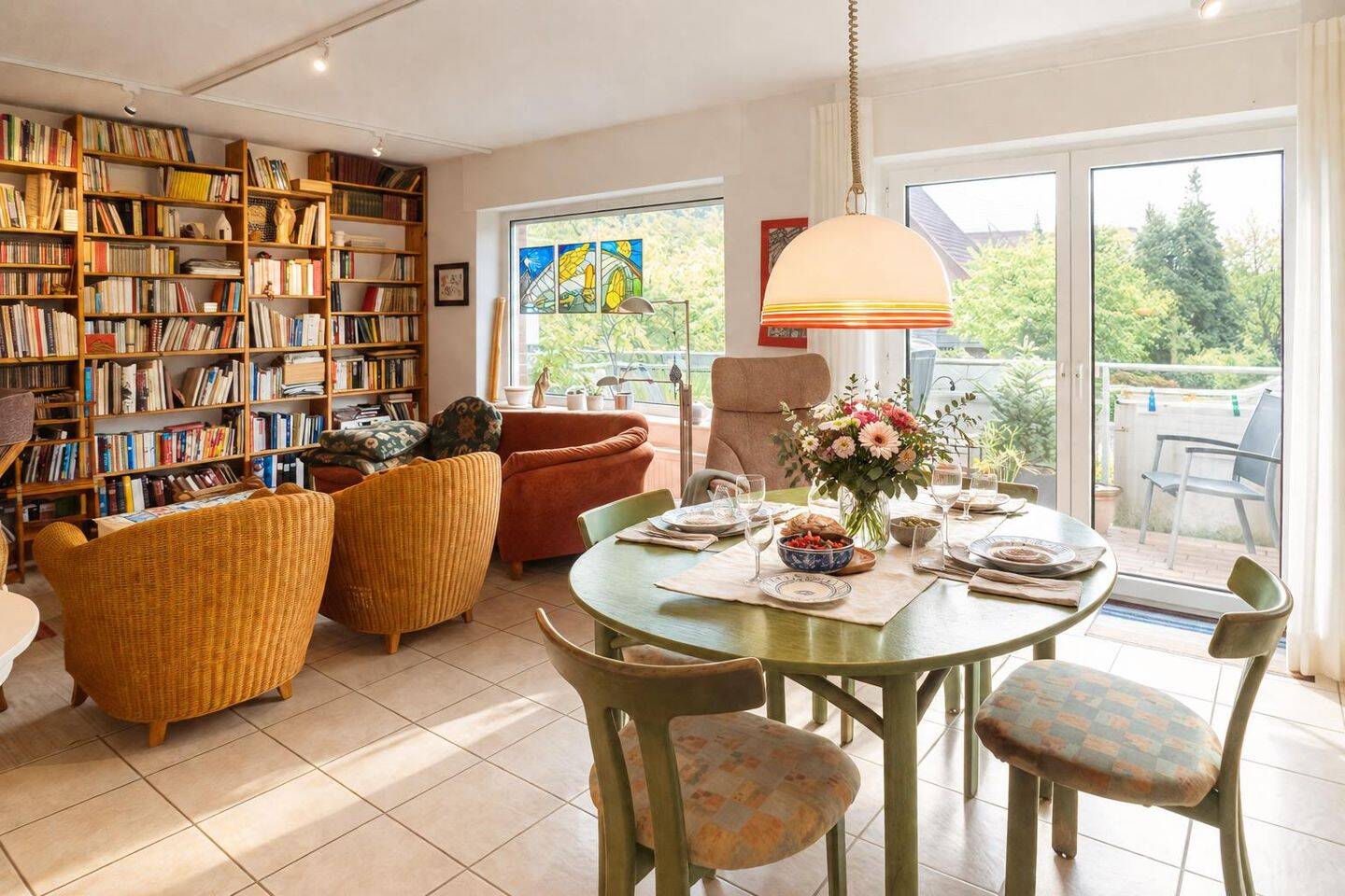 Haus-im-Haus-Gefühl im Kreuzviertel: Helle großzügige Maisonette-Wohnung mit Kamin, Balkon und viel Raum zum Leben, 48149 Münster (Centrum Gievenbeck Sentrup Wienburg)