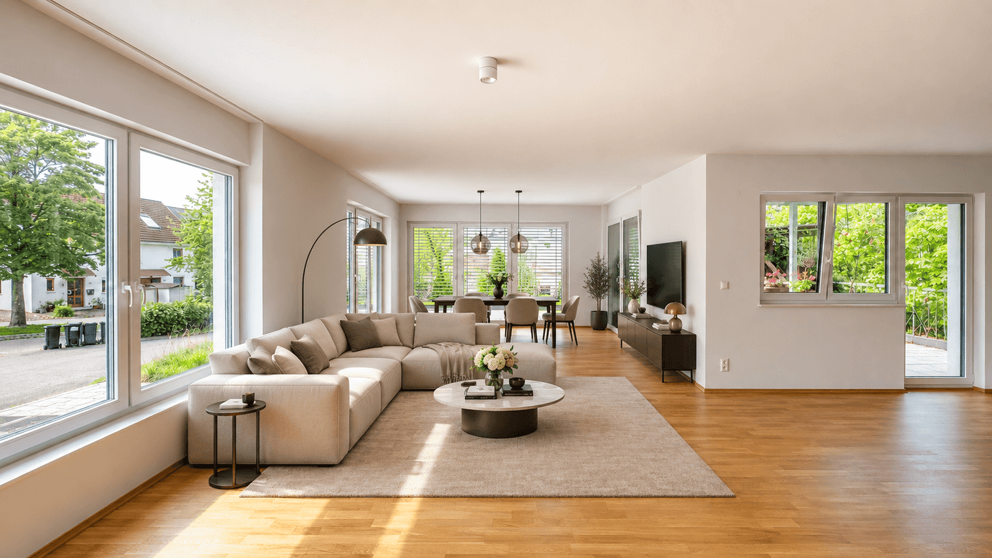 Großzügige, lichtdurchflutete Erdgeschosswohnung mit Wintergarten und viel Raum, 88677 Markdorf