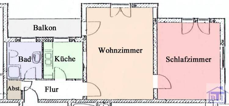 Seniorengerechte 2-Raum-Wohnung, 2763 Zittau