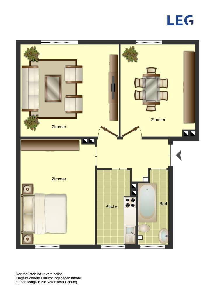 3-Zimmer-Wohnung nähe Altstadt-Lennep -> OHNE BALKON –<, 42897 Remscheid (Lennep)