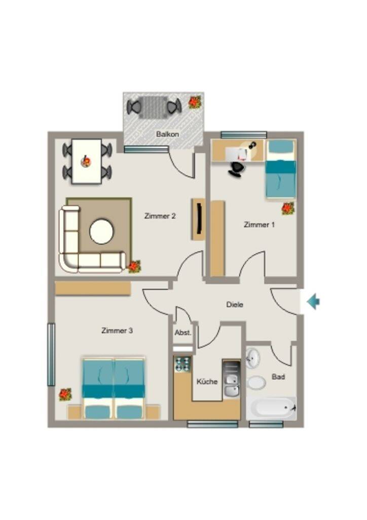Demnächst frei! 3-Zimmer-Wohnung in Dortmund Alt-Scharnhorst, 44328 Dortmund (Scharnhorst)