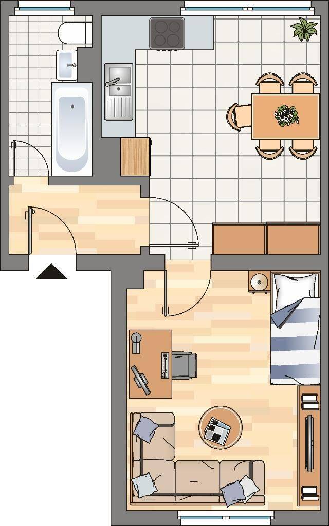 2-Zimmer-Wohnung in Bochum Langendreer, 44894 Bochum (Langendreer Werne)
