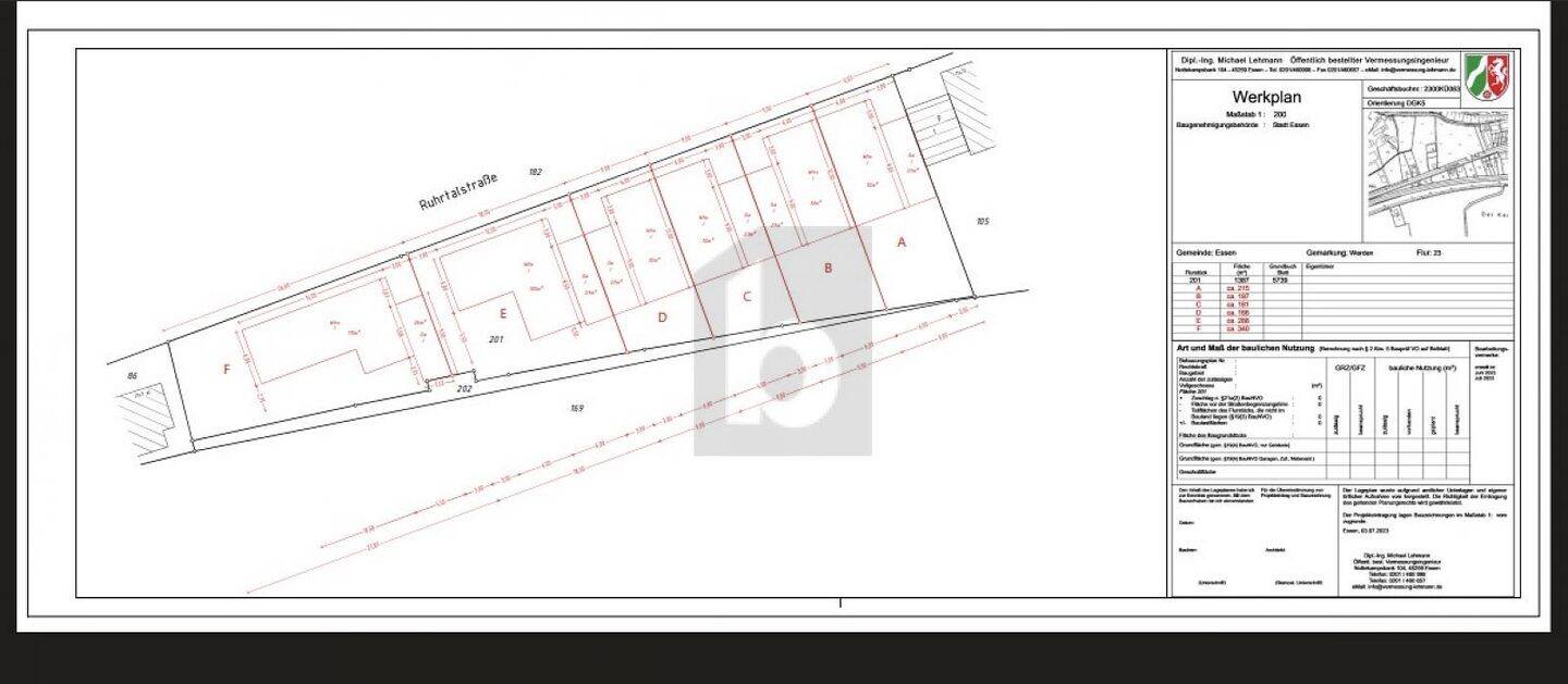 INVESTITIONSMÖGLICHKEIT MIT KONKRETER PLANUNG 2/5, 45239 Essen (Bredeney Fischlaken Heidhausen Schuir Werden)