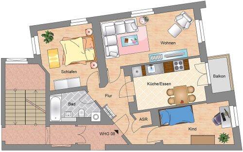 geräumig geschnittene 3 Zimmerwohnung i, 1279 Dresden (Blasewitz Laubegast Leuben Seidnitz/Dobritz Tolkewitz/Seidnitz-Nord)