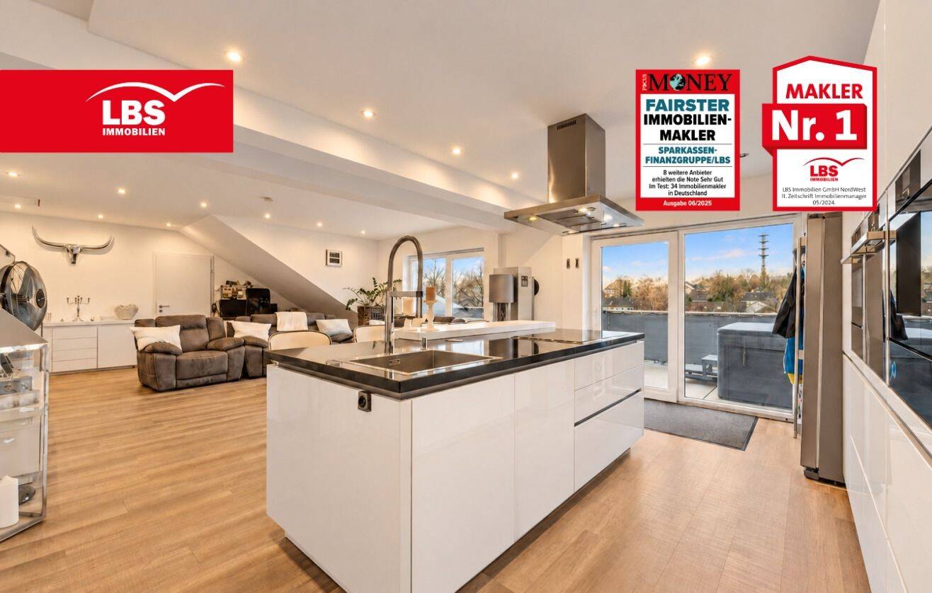 Exklusive Dachgeschosswohnung mit direktem Aufzugzugang und Dachterrasse, 42653 Solingen (Gräfrath Solingen-Mitte Wald)