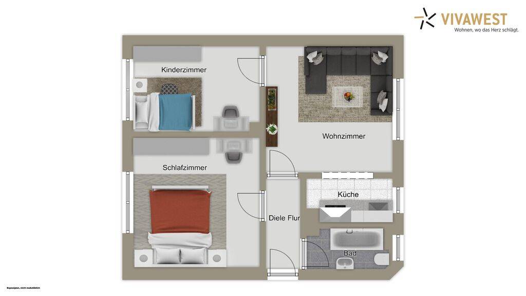 Demnächst frei! 3-Zimmer-Wohnung in Hamm Bockum-Hövel, 59075 Hamm (Bockum-Hövel Heessen)
