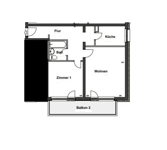 Schöne 2-Zimmer-Wohnung mit Balkon, 79224 Umkirch