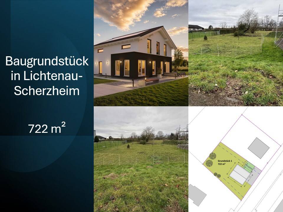 722 m² großes Baugrundstück in ruhiger Lage von Lichtenau-Scherzheim., 77839 Lichtenau