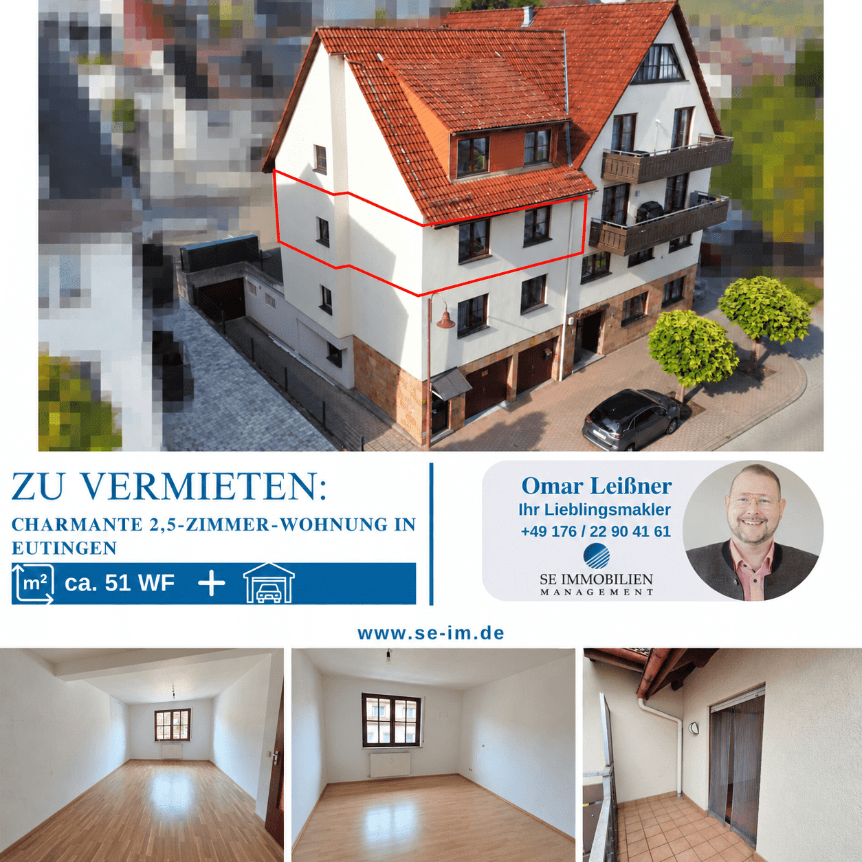 2,5 Zimmer mit TG-Stellplatz in Eutingen zu vermieten, 75181 Pforzheim