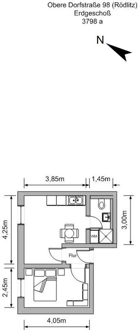 Singlewohnung in ruhiger Lage von Rödlitz, 9350 Lichtenstein/Sa.