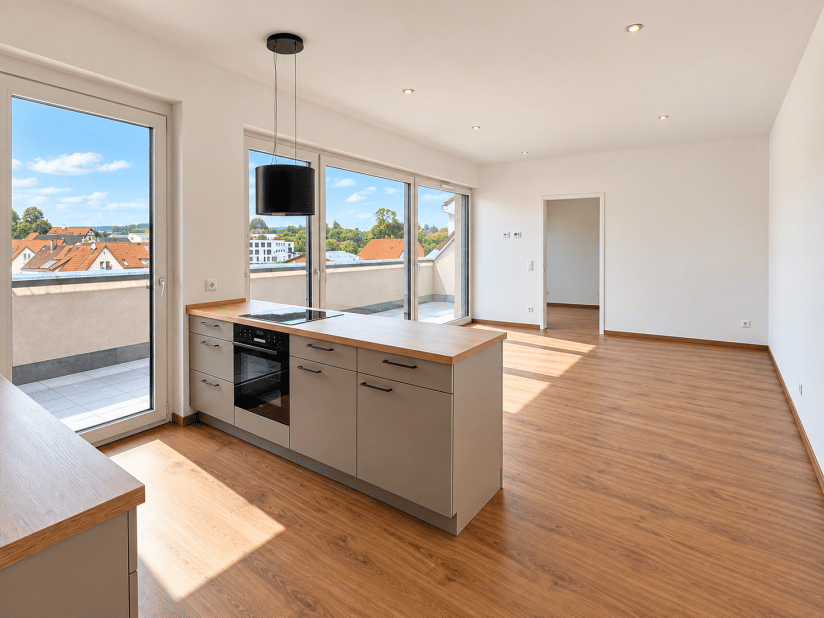 Exklusive Neubau-Dachgeschosswohnung mit Loggia & Einbauküche, 89537 Giengen an der Brenz