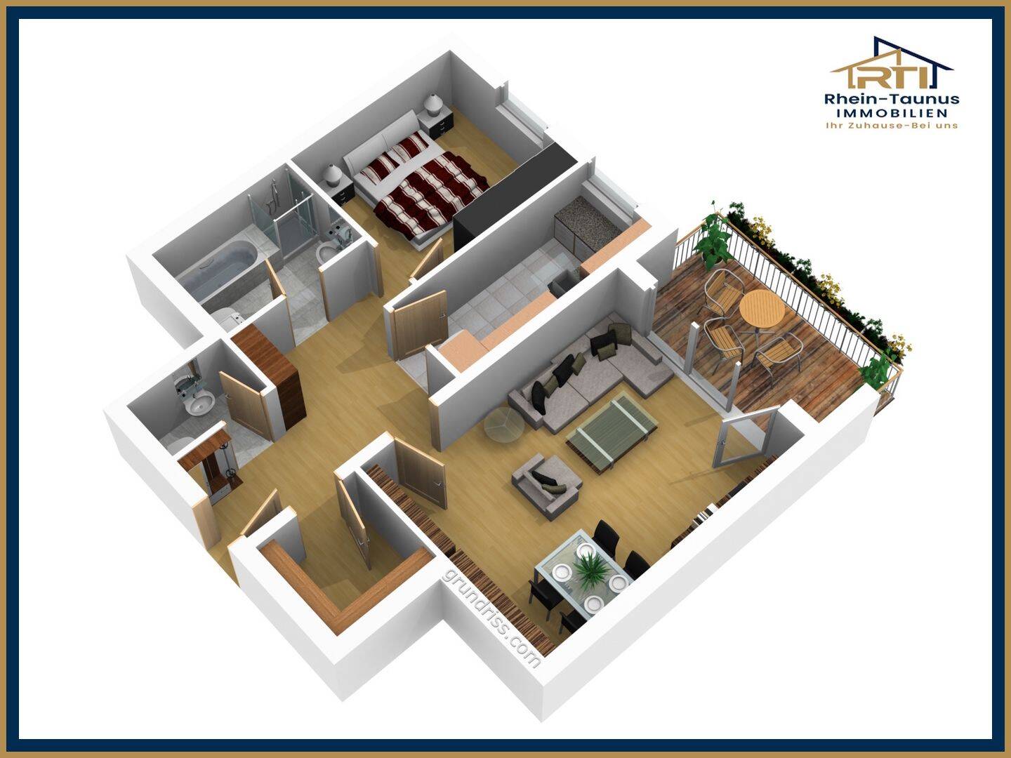 Von RTI:“2 Zimmerwohnung mit Balkon in Ötzingen“, 56244 Ötzingen