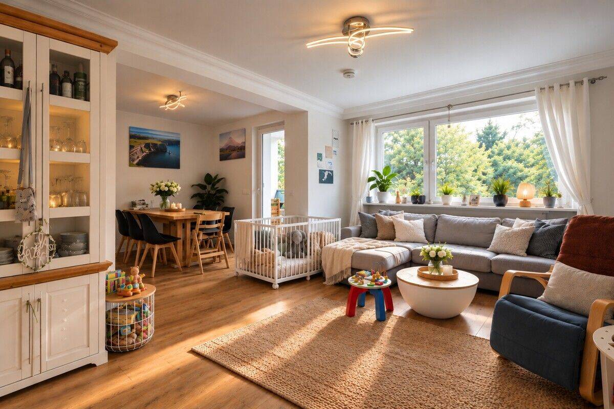Lichtdurchflutete Eigentumswohnung mit 2 Bädern, Loggia und Tiefgarage – ideal für Familien, 22453 Hamburg (Eimsbüttel Fuhlsbüttel Groß Borstel Niendorf)