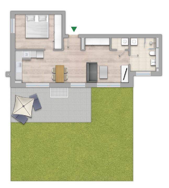 Helle Erdgeschosswohnung mit Terrasse, Garten und TG-Stellplatz, 53332 Bornheim