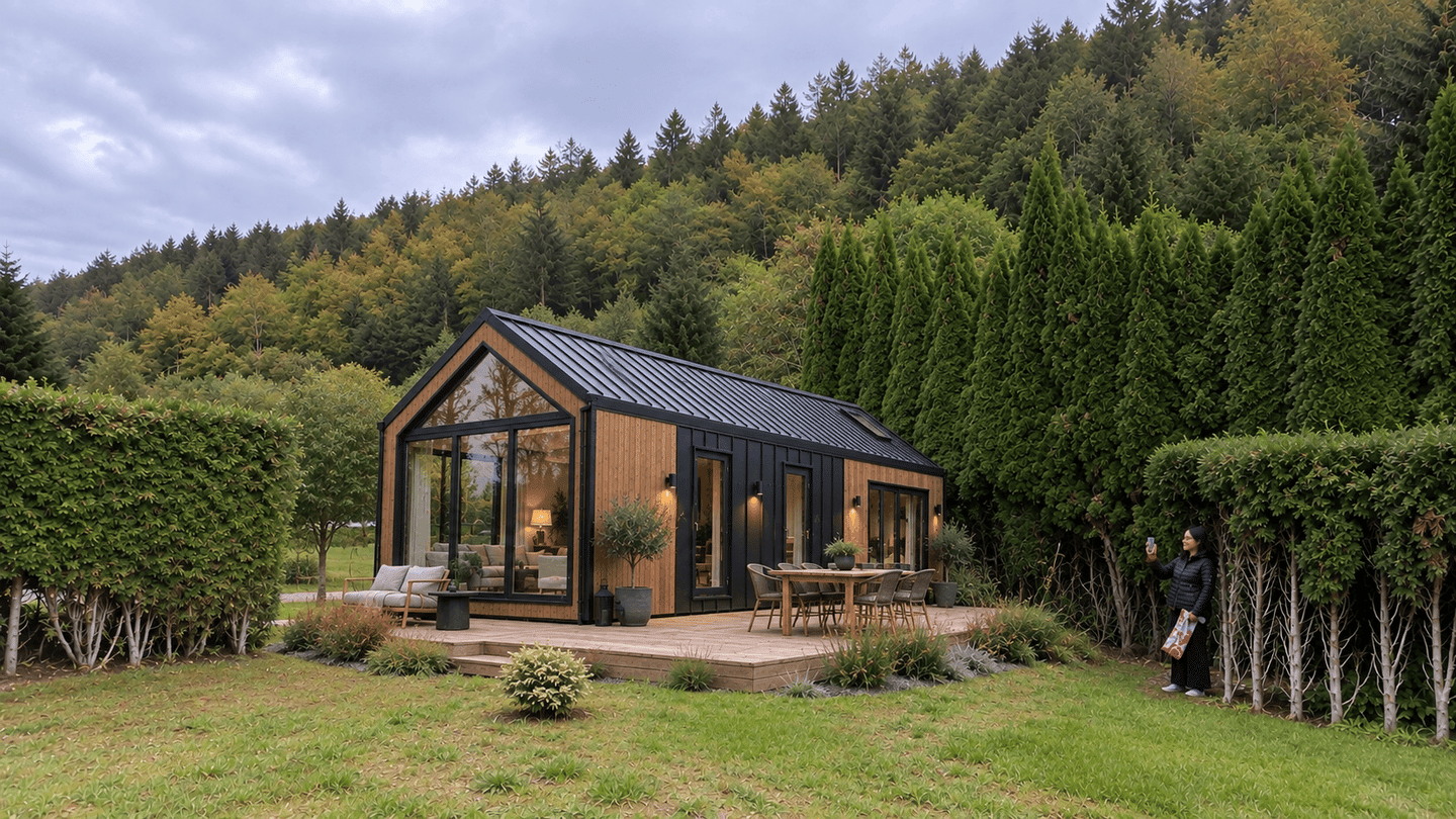 CHALET INKL. MÖBEL: Selbstnutzen oder Kurzzeitvermietung inkl. Infrastruktur & Erschließ „RESIDENCE“, 76185 Karlsruhe