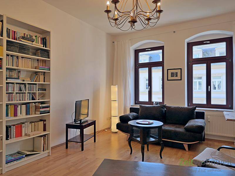 (EF0522_M) Dresden: Leipziger Vorstadt, möblierte 2-ZKB mit Parkett und ruhigem Sonnenbalkon, denkmalgeschütztes Haus, 1097 Dresden (Innere Neustadt Leipziger Vorstadt Pieschen-Nord/Trachenberge Äußere Neustadt)
