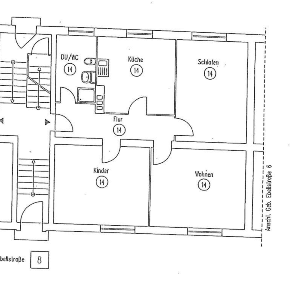 Freie EG 3-Zimmer-Wohnung mit Gartennutzung ohne Balkon, 30625 Hannover