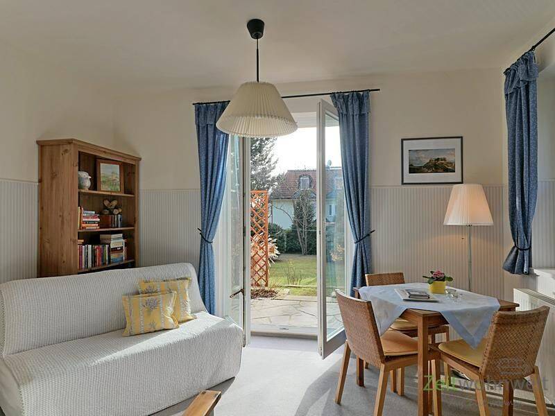 (EF0763_M) Dresden: Hosterwitz/Pillnitz, ruhiges Apartment mit Gartenterrasse, WLAN, PKW-Stellplatz und Full-Service, 1326 Dresden