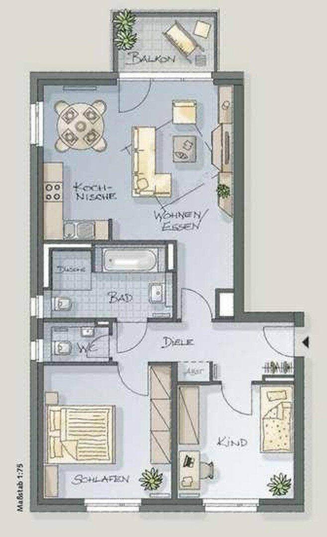 Moderne 3-Zimmer Wohnung im Neubaugebiet, 45968 Gladbeck