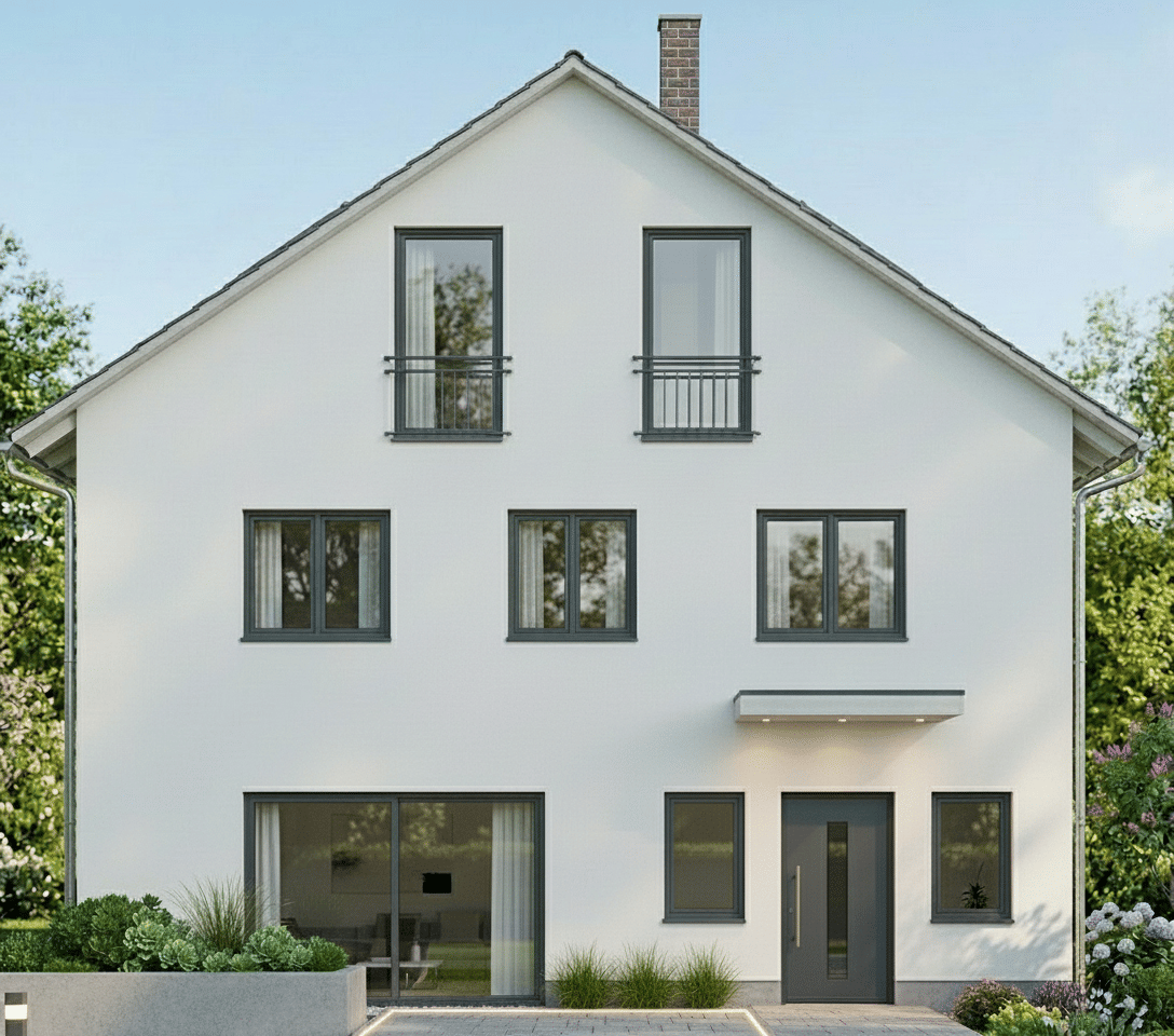 Überschrift: Phantastische Neubau-DHH für die ganze Familie im Grünen, 82335 Berg