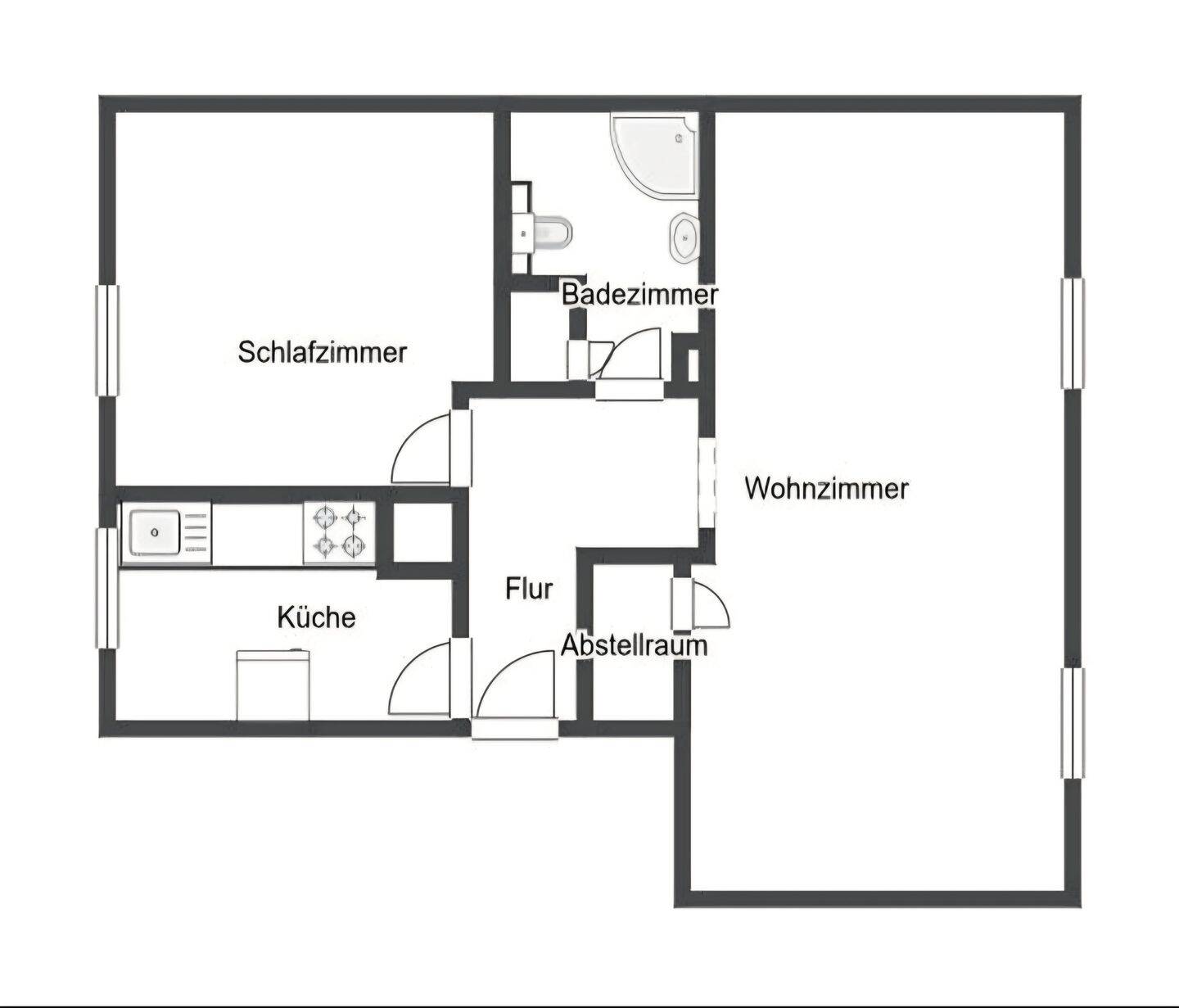 Gemütliche 50 m² DG-Wohnung mit EBK, Teilmöblierung & PKW-Stellplatz in BO-Harpen, 44805 Bochum (Bergen Gerthe Grumme Harpen Hiltrop)