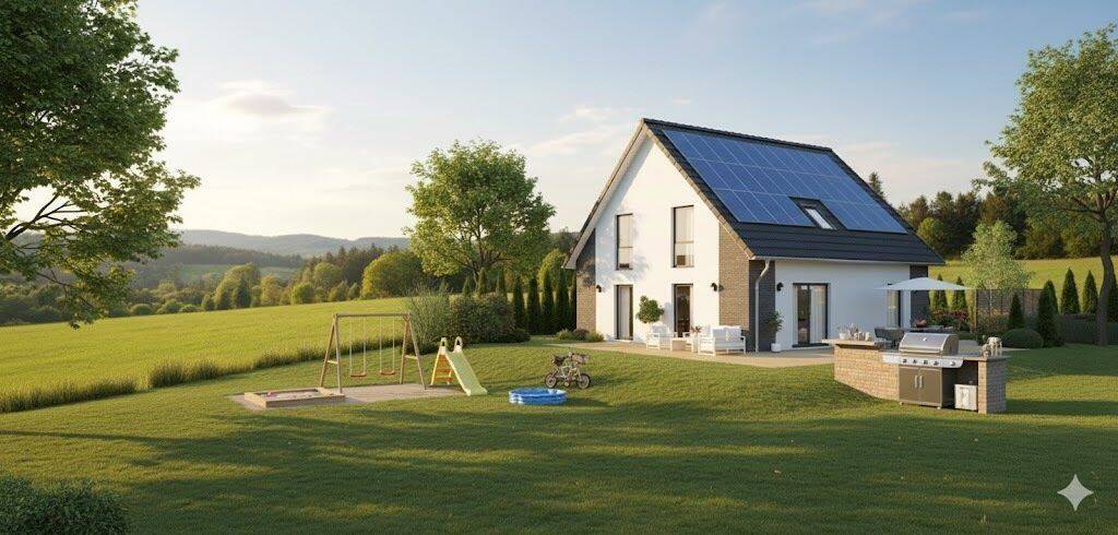 Zukunftssicher bauen und wohnen: Unterkellertes KfW-40-Haus mit PV, 91244 Reichenschwand