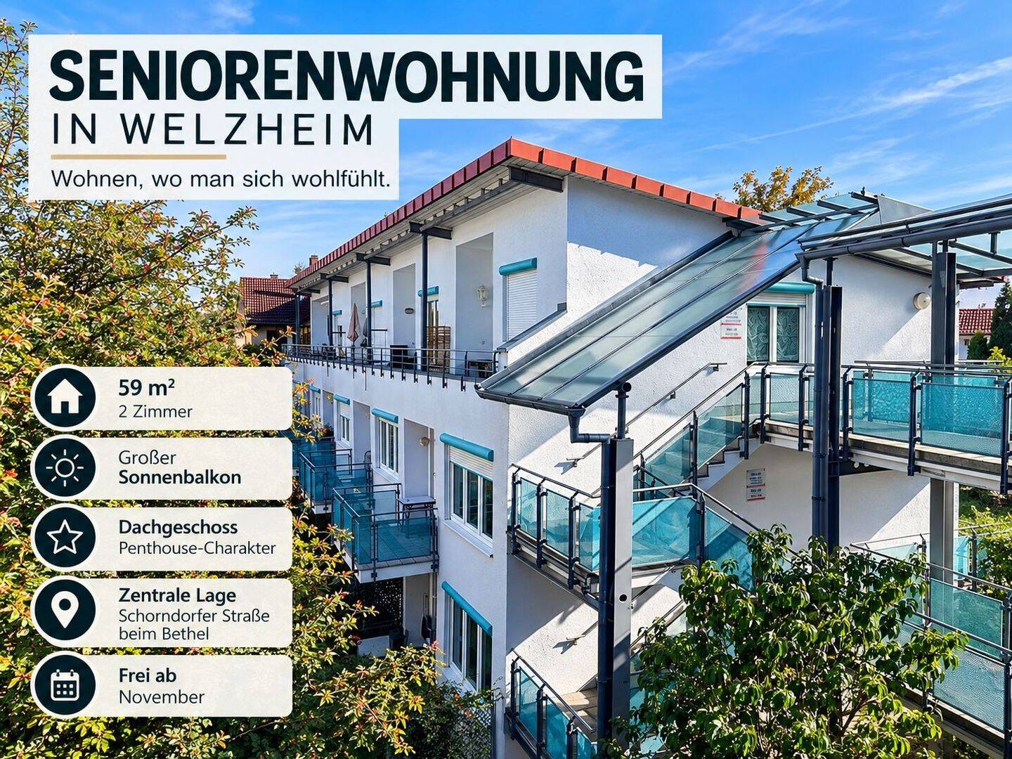 Schöne 2 Zimmer Seniorenwohnung im Herzen von Welzheim, 73642 Welzheim