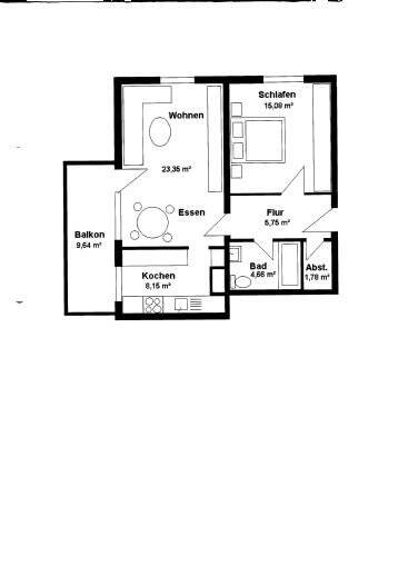 2 Zimmerwohnung (HP) 62m² in FN-Manzell, 88048 Friedrichshafen