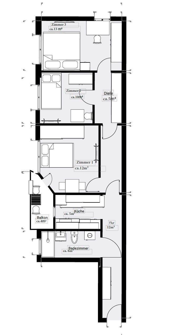 3er WG in bester Lager Münchens Bogenhausen voll möbiliert. Ideal für Pendler oder Studenten., 81677 München (Au-Haidhausen Berg am Laim Bogenhausen)