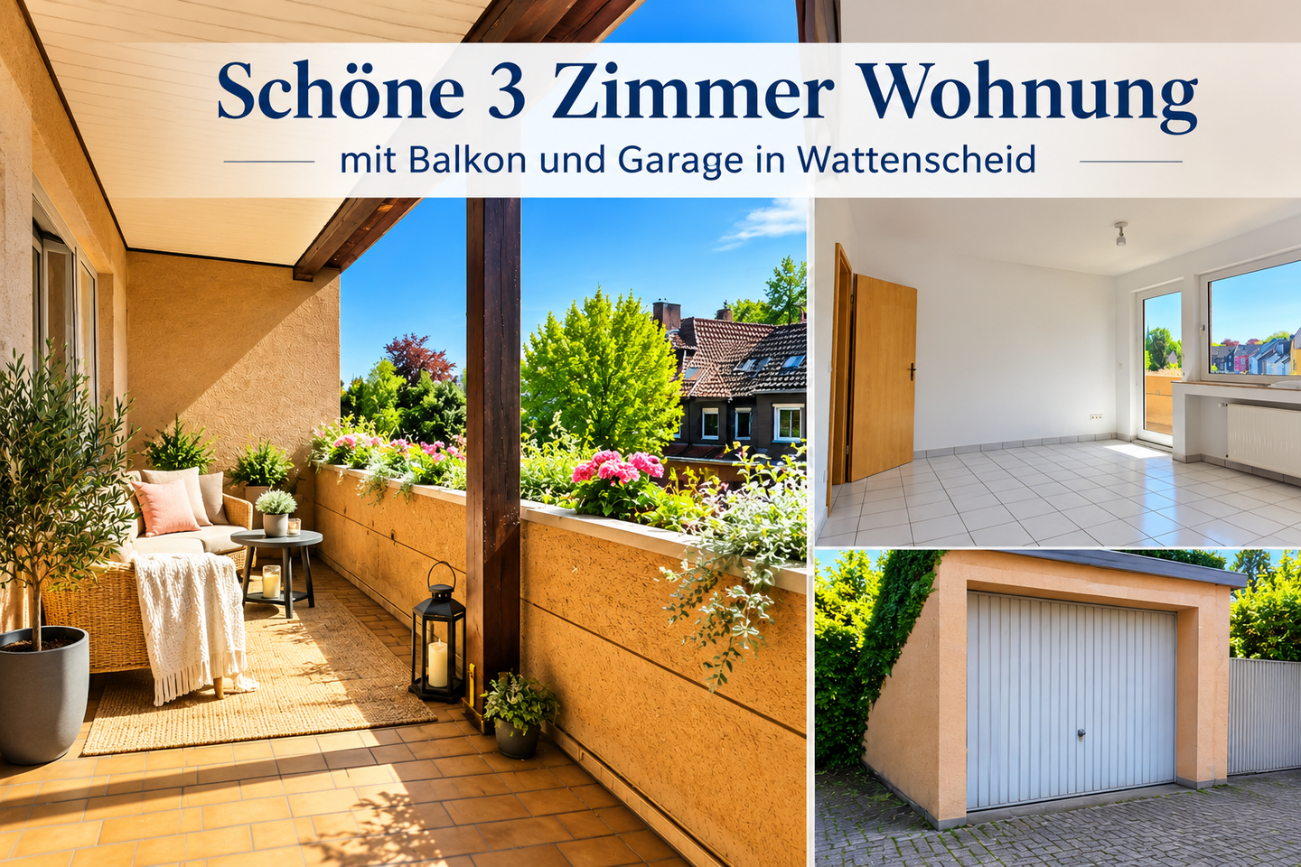 Gemütliche 3-Zimmer Dachgeschoss-Wohnung mit Balkon und Garage…, 44866 Bochum (Günnigfeld Leithe Sevinghausen Wattenscheid Westenfeld)