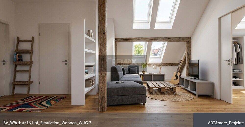 Dachgeschoß-Appartement kernsaniert!, 95028 Hof (Haidt Innenstadt Jägersruh Leimitz)