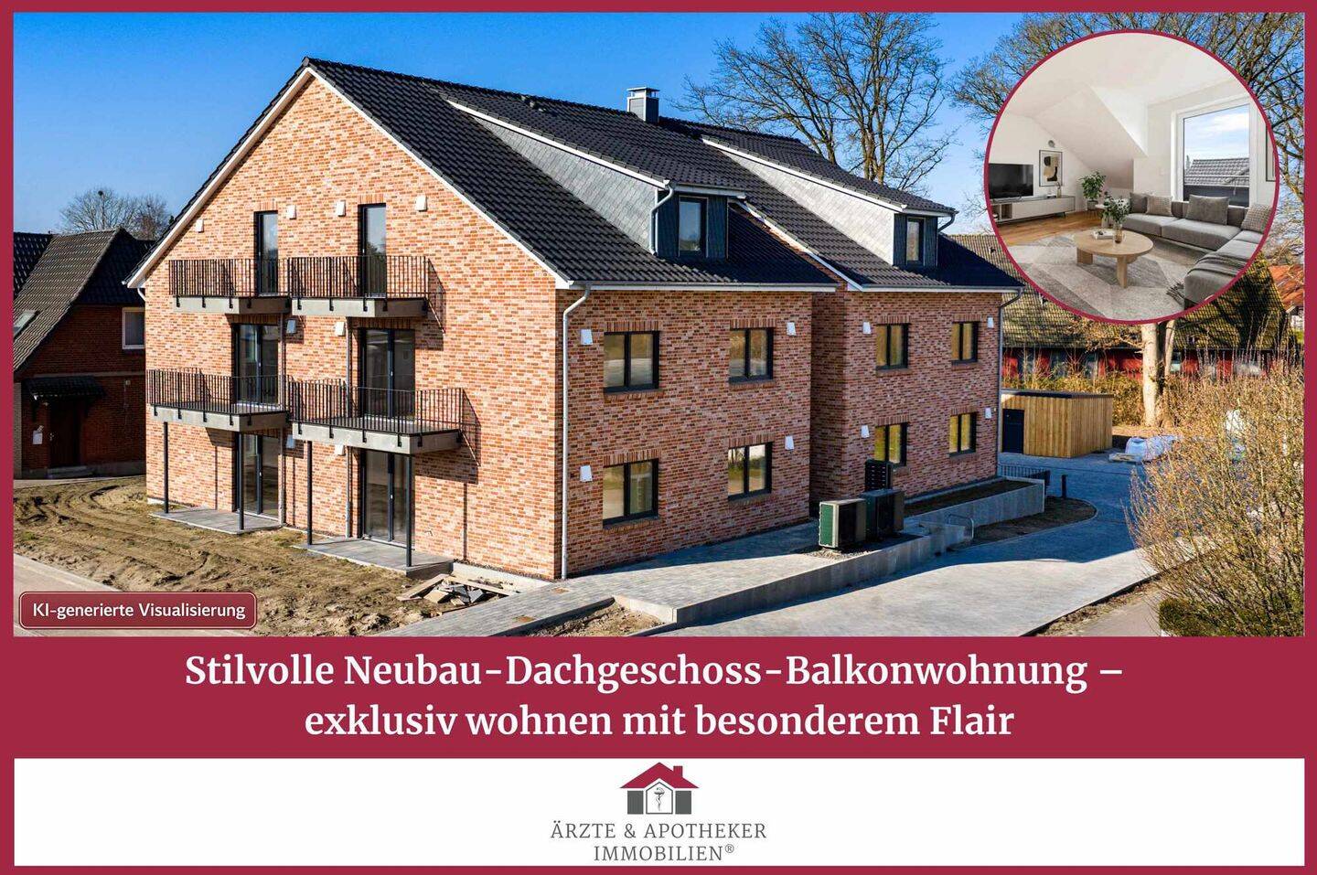 Stilvolle Neubau-Dachgeschoss-Balkonwohnung – exklusiv wohnen mit besonderem Flair, 23816 Leezen