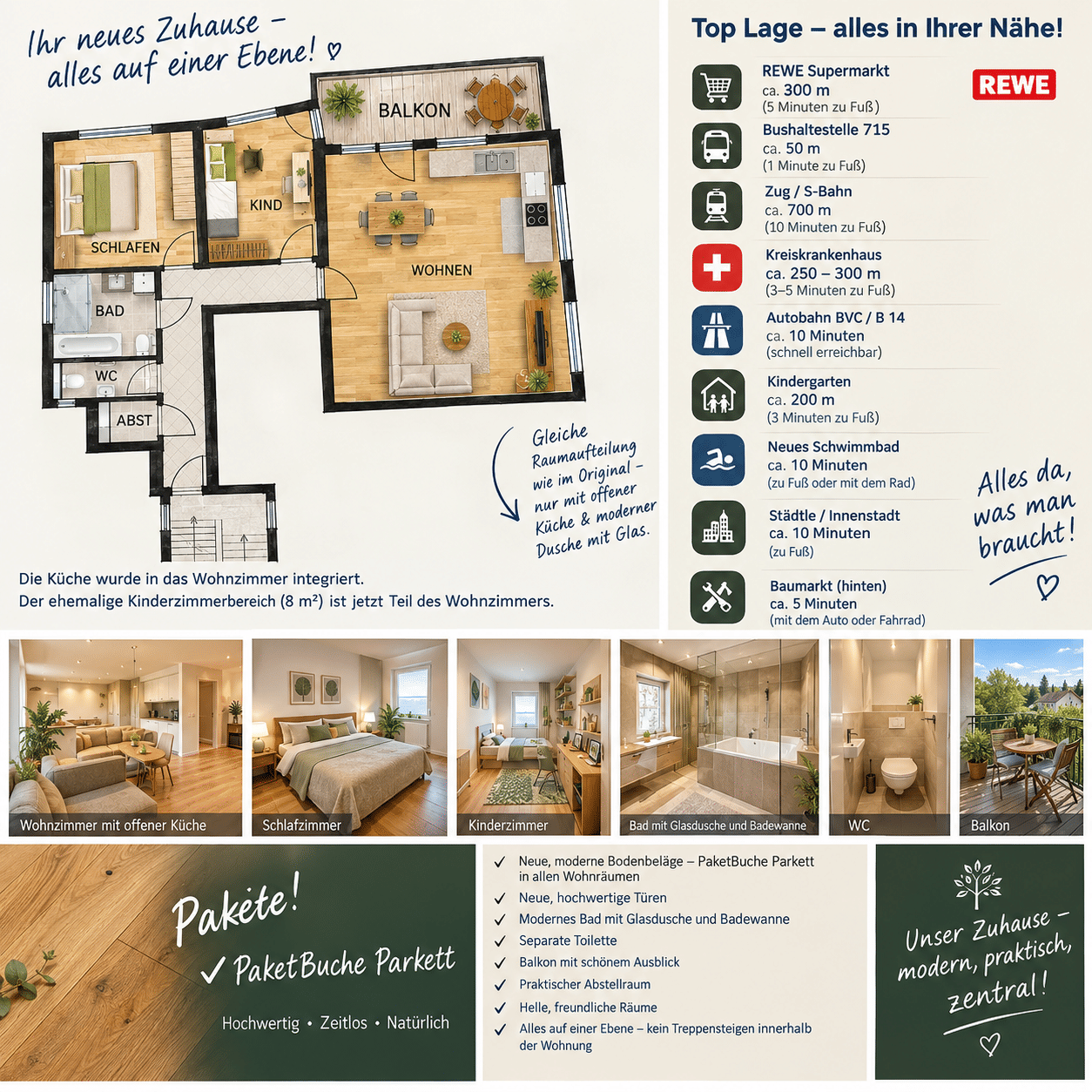 Eigentumswohnung, 3 Zimmer, 62 m², in Winnenden, 71364 Winnenden