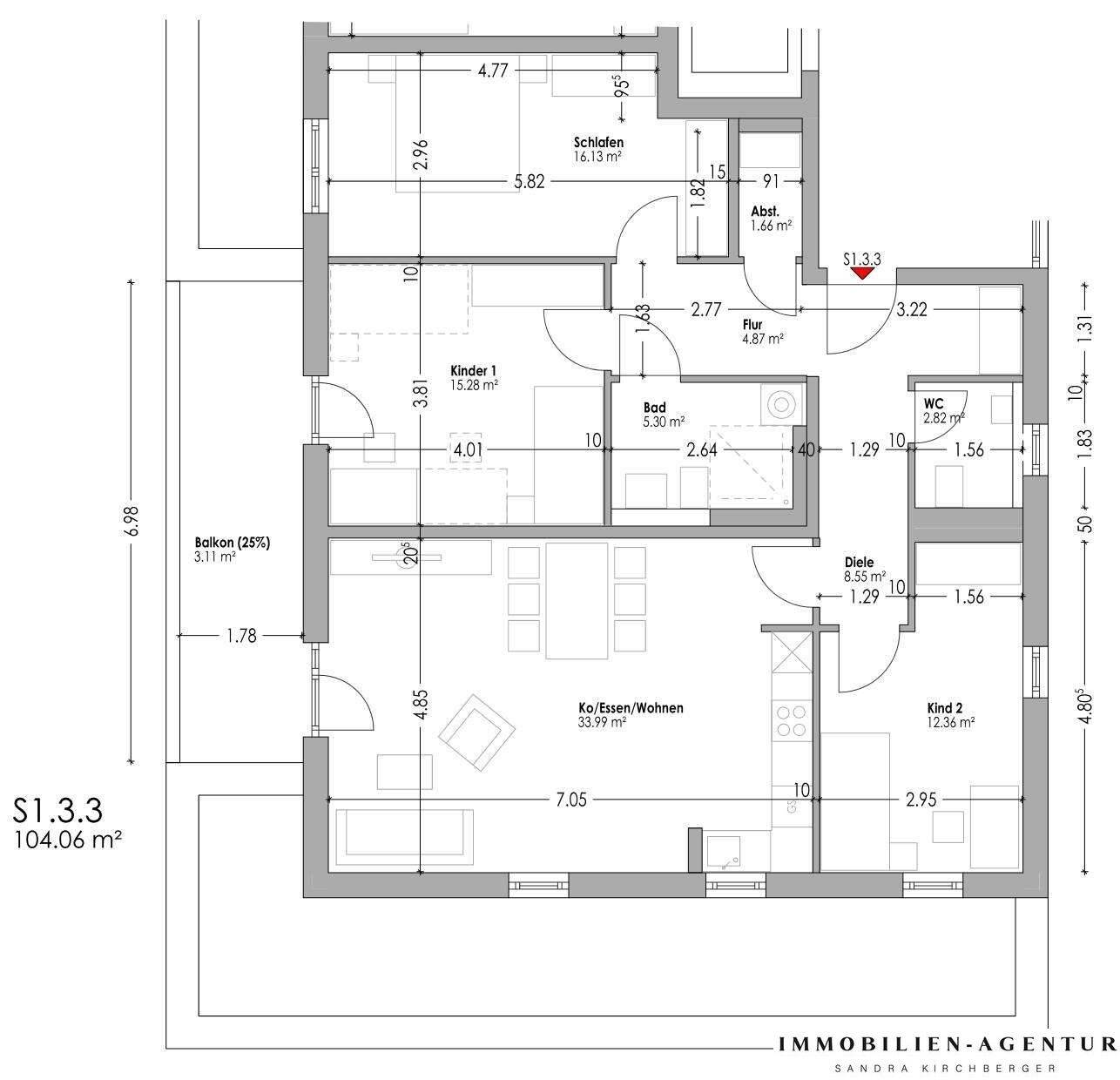 Nur mit Wohnberechtigungsschein EK2 – 4-Zimmer-Wohnung in Schwandorf zu vermieten, 92421 Schwandorf