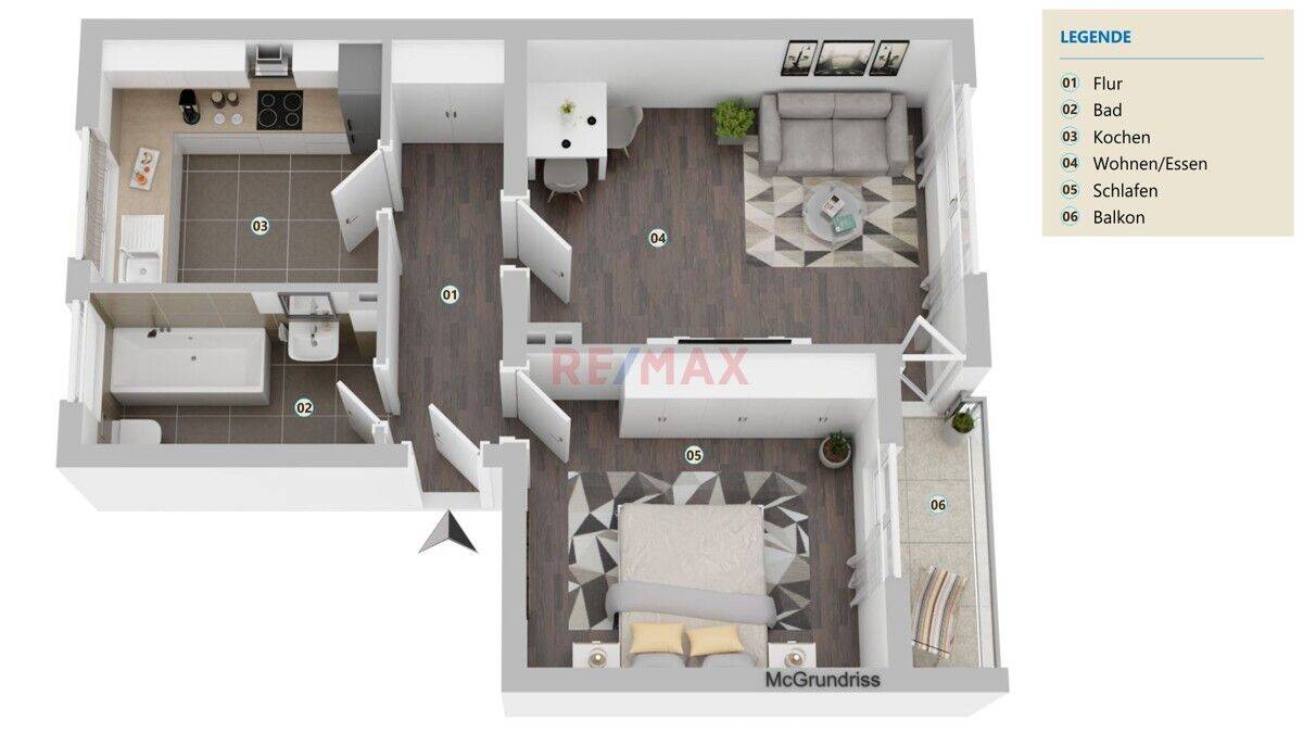 Gepflegte, bezugsfreie Eigentumswohnung mit Balkon und Stellplatz, 67227 Frankenthal (Pfalz)