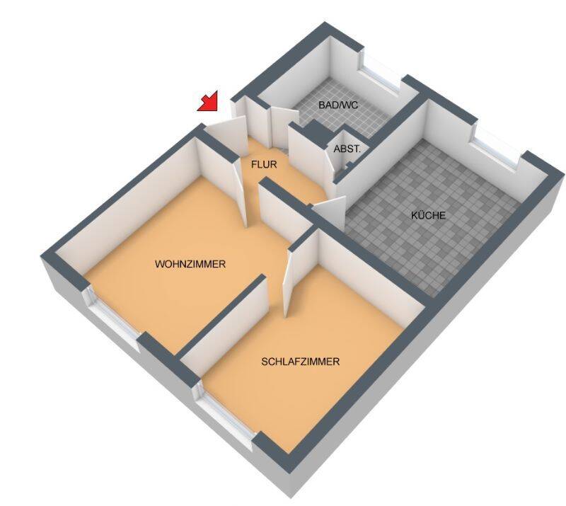 2-Zimmer-Wohnung in Düsseldorf Rath, 40472 Düsseldorf (Hubbelrath Lichtenbroich Rath Unterrath)