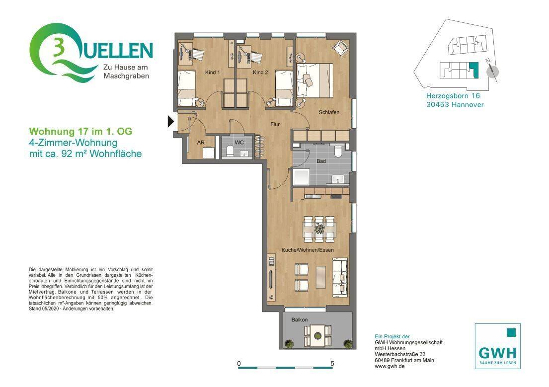 Großzügige Neubauwohnung in Hannover-Ahlem, 30453 Hannover