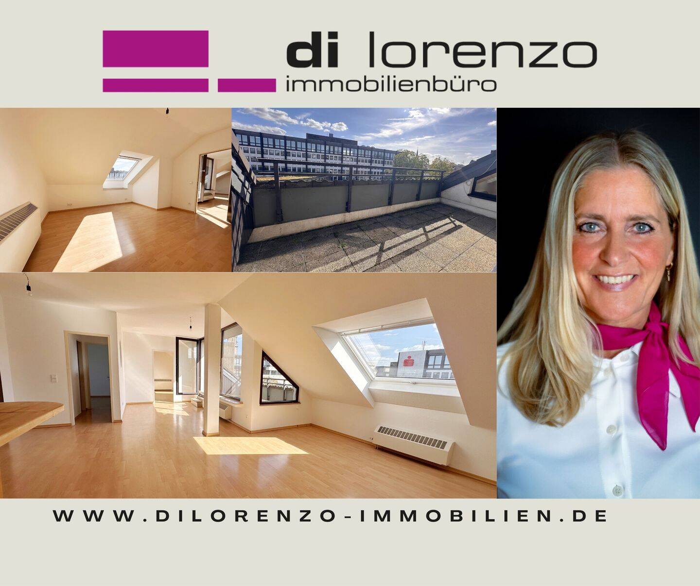 ***Lichtdurchflutete – renovierte 3ZKD2B-Dachterrasse, in zentraler Lage-perfekt auch für WG***, 41236 Mönchengladbach (Bonnenbroich Geneicken Heyden Mülfort Rheydt)