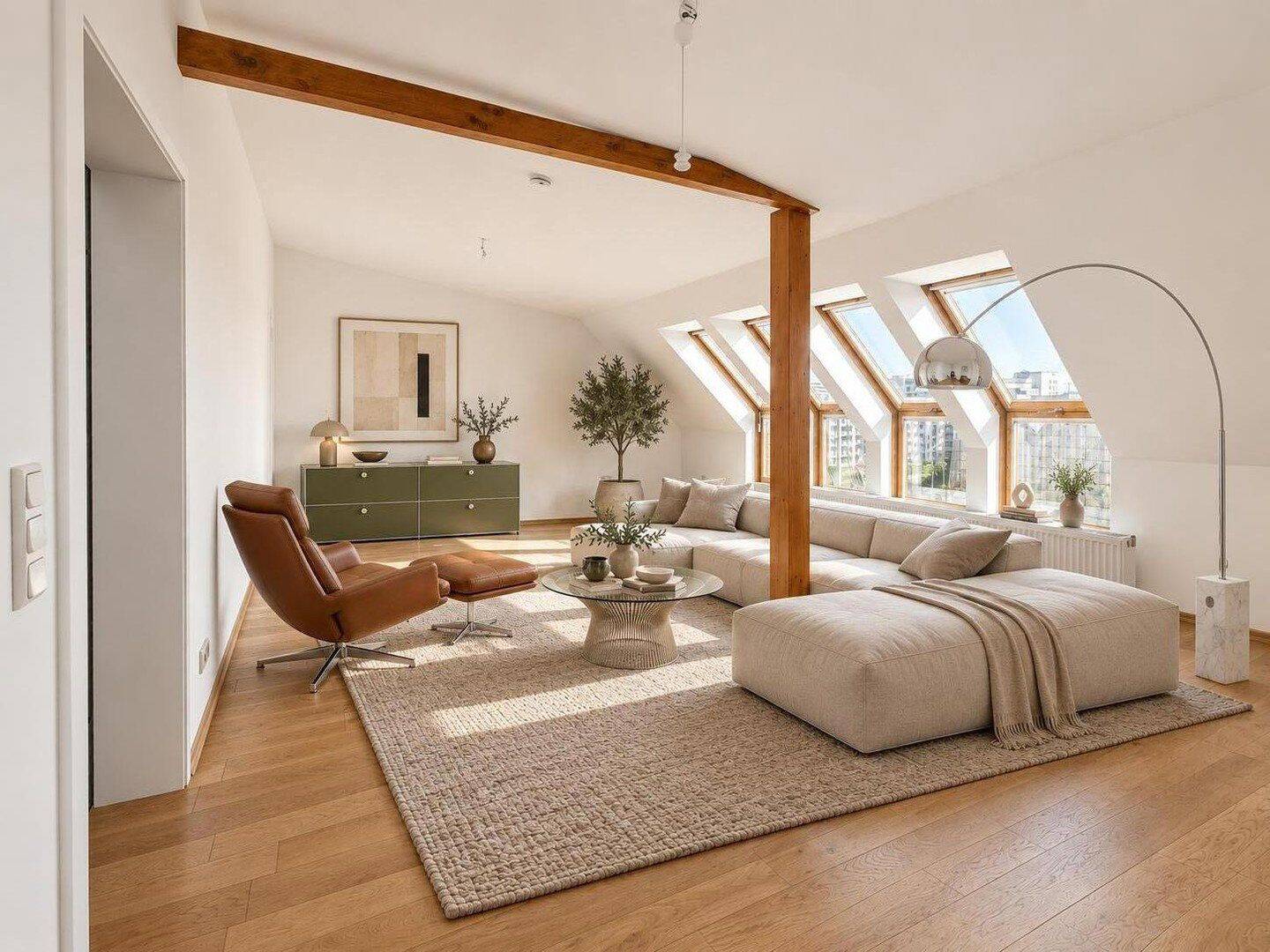 Atelier-Dachgeschoss am Hausburgpark – bezugsfrei & provisionsfrei, 91 m², 2 Terrassen, 10249 Berlin (Friedrichshain-Kreuzberg Friedrichshain Prenzlauer Berg)