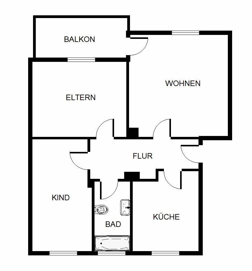 3-Zimmer-Wohnung in Gelsenkirchen Hassel, 45896 Gelsenkirchen (Hassel Scholven)
