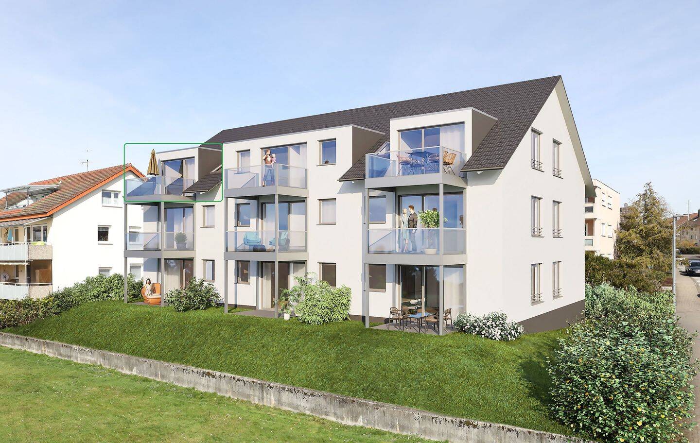 Helle Neubau-3 Zimmer Wohnung, 78315 Radolfzell am Bodensee