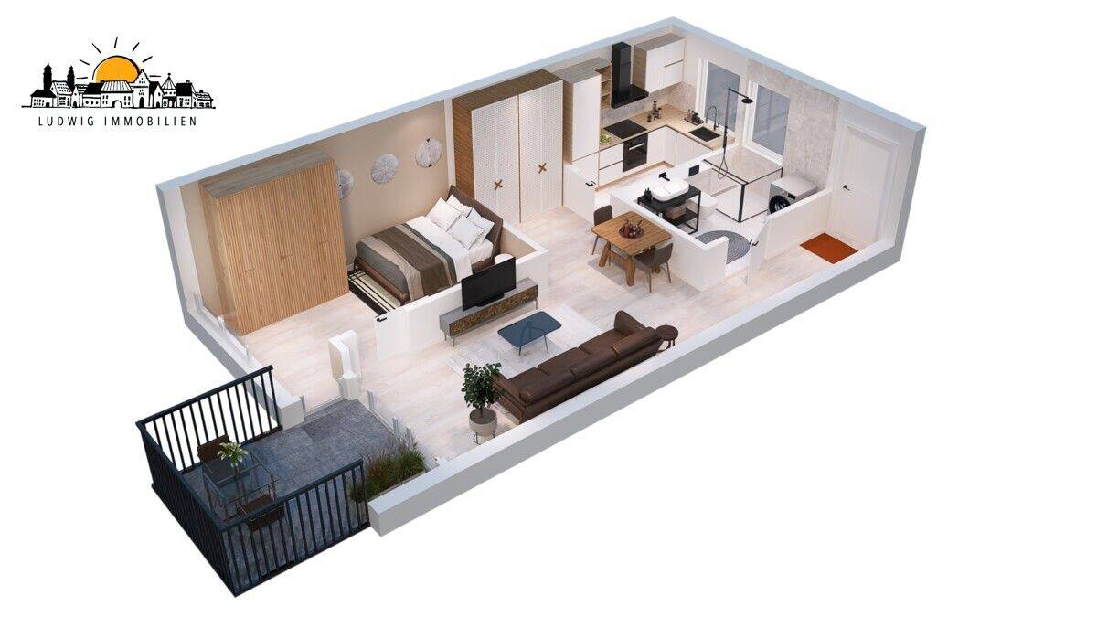 Gemütliche 2-ZKB in Seniorenwohnanlage mit Balkon inkl. einem KFZ-Stellplatz!, 86830 Schwabmünchen