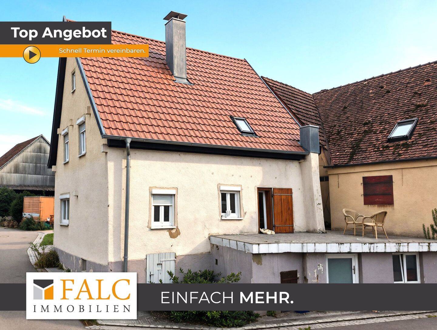 Was ein Schnapper! Omas Häuschen + Bauplatz sehnen sich nach neuen Möglichkeiten – FALC Immobilien, 74246 Eberstadt