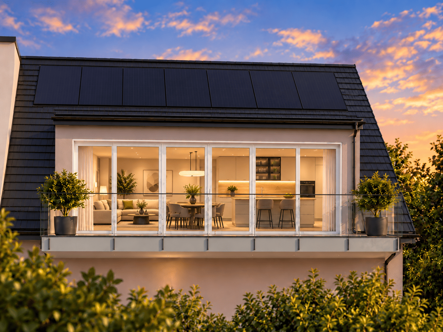 Exklusive Penthouse-Maisonette mit Rheinblick | Neubau | großer Balkon | hochwertige Einbauküche, 79713 Bad Säckingen