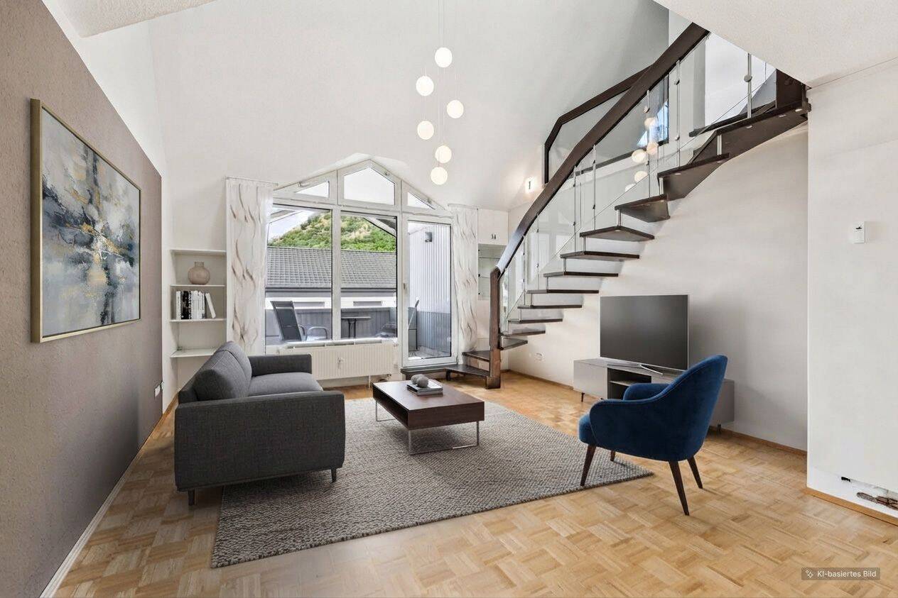 Wohnen mit Aussicht: großzügige Maisonette mit Aufzug, zwei Loggien und überdachter Terrasse, 55583 Bad Kreuznach